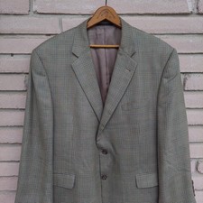 Burberry Kensington Men's Silk Wool Blazer Coat Size 46 Regular