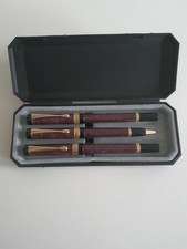 Vintage Iridium Point Germany Schreibset Füller & 2 Kugelschreiber Etui
