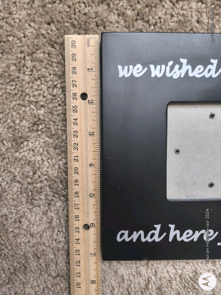 Marco de fotos Mudpie estrella negro decoración de mesa bebé Foto 2 de 4