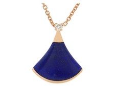AUTH BVLGARI DIVAS' DREAM NECKLACE LAPIS LAZULI DIAMOND RG ROSE GOLD WOMEN'S F/S