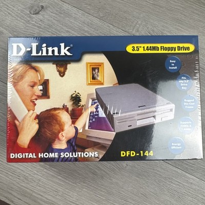 D-Link 3.5'' Floppy Drive 1.44MB 34-Pin w/ Ribbon Cable, New Sealed  FREE SHIP
