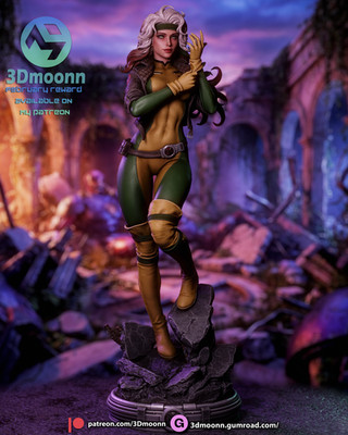 Rogue X Men 1/8 1/6 Resin Figure Unpainted or Hand-Painted Fan Art