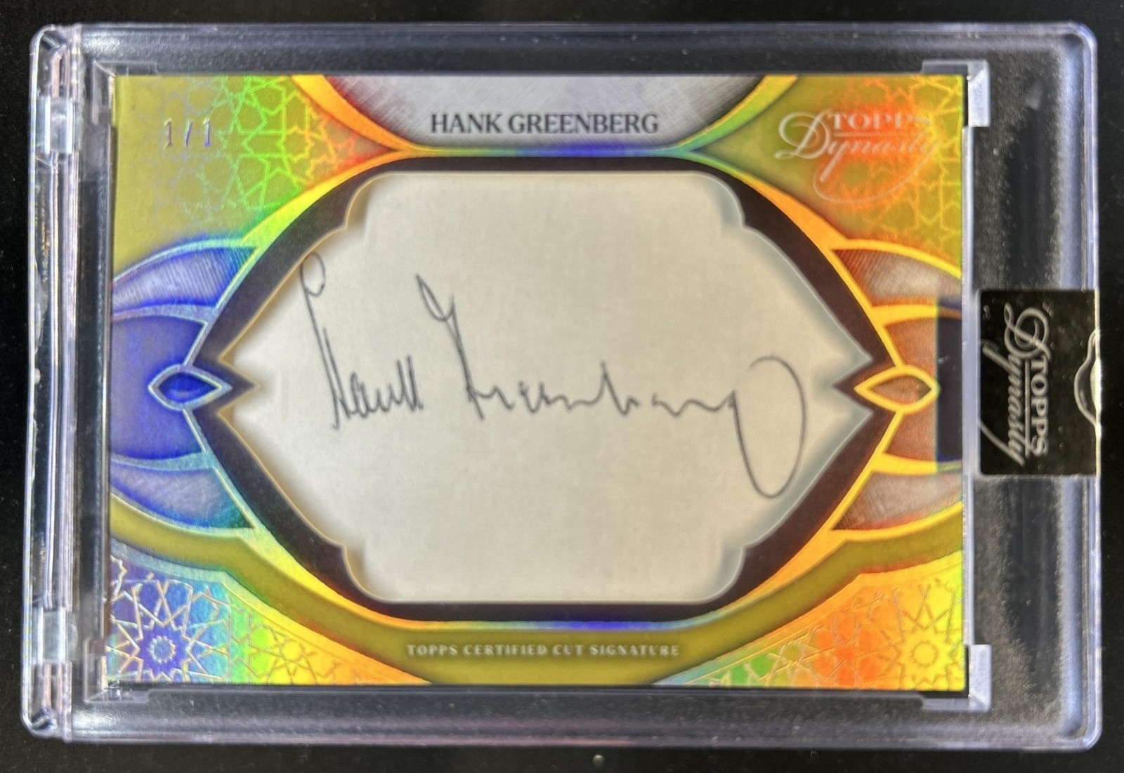2025 Topps Dynasty Hank Greenberg Cut Signatures Auto Autograph #1/1 Tigers view 1
