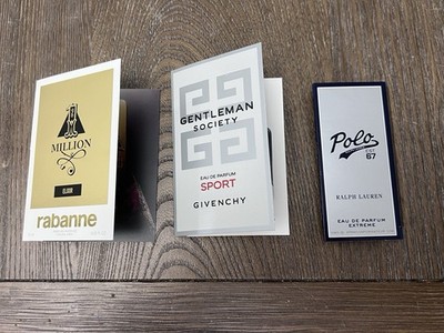 Men s Cologne Samples- Polo Extreme, Givenchy Gentleman, 1 Million 