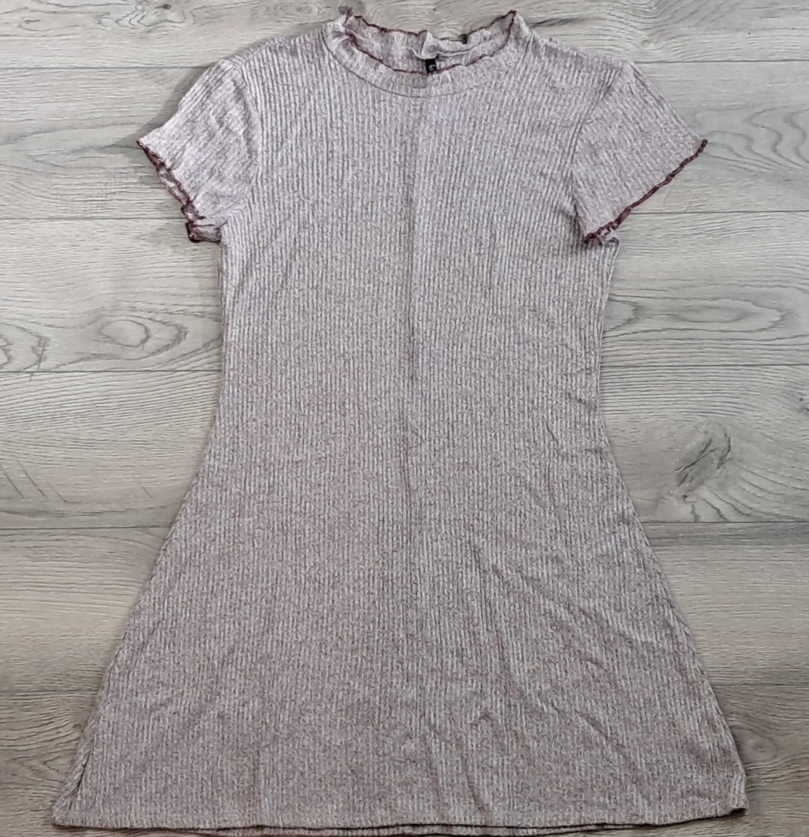BeBop Ribbed Short Sleeve Knit A-line Casual Dress Women's Size Medium