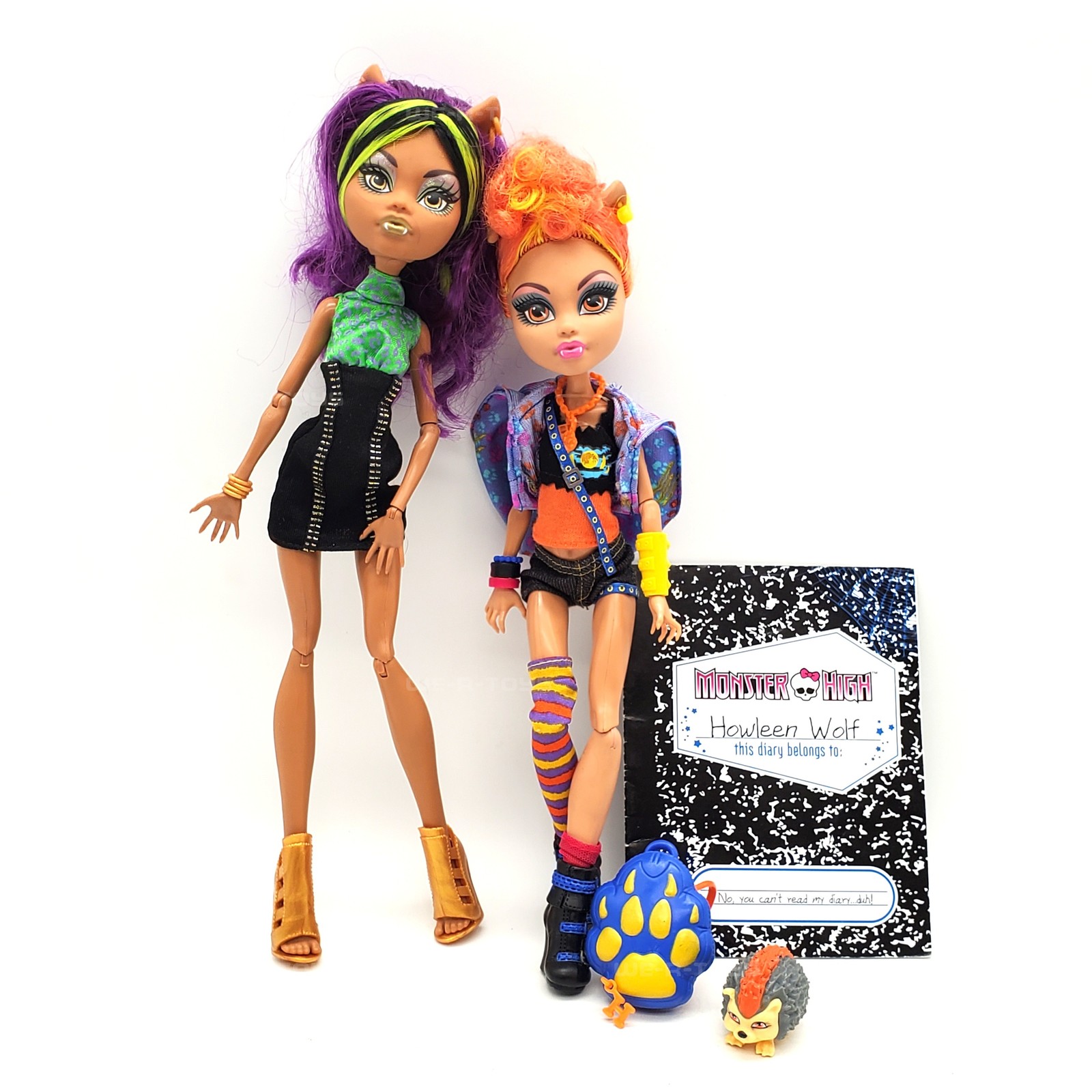 Monster High Werewolf Sisters Howleen and Clawdeen Set Mattel X5227 Loose
