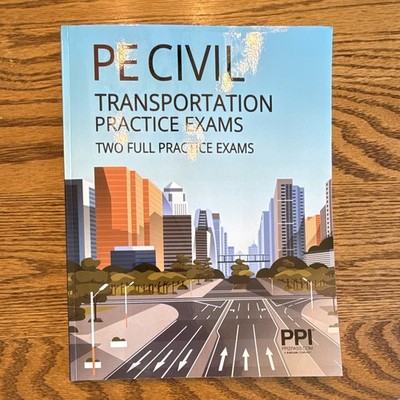 PPI PE Civil Transportation Practice Exams by Kaplan Paperback, 2 Full Exams