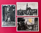 3 x Photo Postcard Döbeln 1934/42 Luther Monument and Nicolai Church (178013