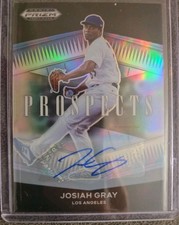 2021 PANINI PRIZM DRAFT PICKS PROSPECTS JOSIAH GRAY SILVER PRIZM AUTOGRAPH CARD