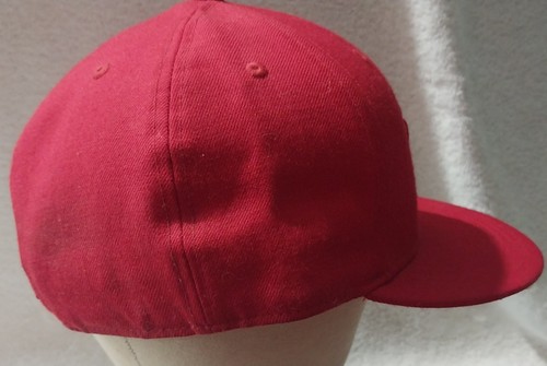 NEW ERA NEW YORK YANKEES RED On RED FITTED CAP HAT SZ 7 5/8 - Picture 5 of 9
