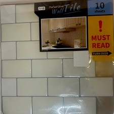 Art3d Peel Stick Backsplash 12x12 Self-Adhesive White Subway Wall Tile 10 Pack