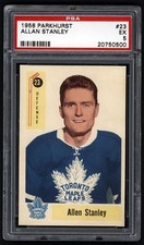 1958-59 Parkhurst #23 Allan Stanley PSA 5 EX - Toronto Maple Leafs
