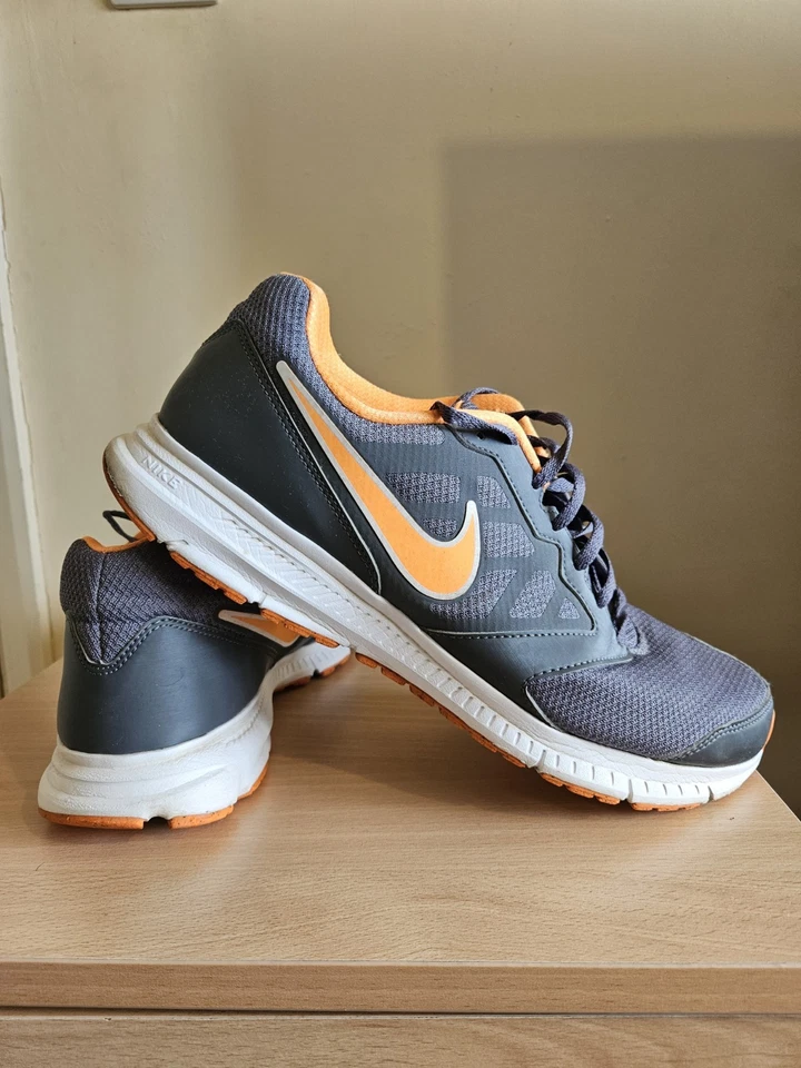 NIKE DOWNSHIFTER 6 MSL 684658-012 GREY ORANGE MENS RUNNING TRAINERS UK 11 EUR 46 - Image 2 of 4