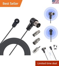 75 Ohm FM Antenna with 3 Connectors - Enhance Your Stereo Receiver Experience