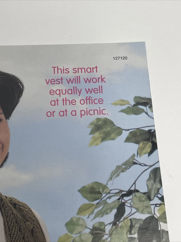 House of White Birches Moss & Vines Womens S M L XL Vest Knitting Pattern - Image 3 of 4