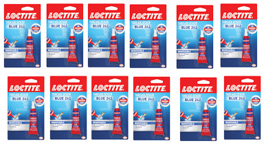 12 Pack Loctite Nut & Bolt Threadlocker 242 BLUE 6ml Thread Locker NEW!