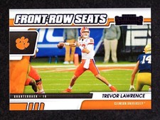 2021 Contenders Front Row Seats #1 Trevor Lawrence Purple Parallel ROOKIE Card