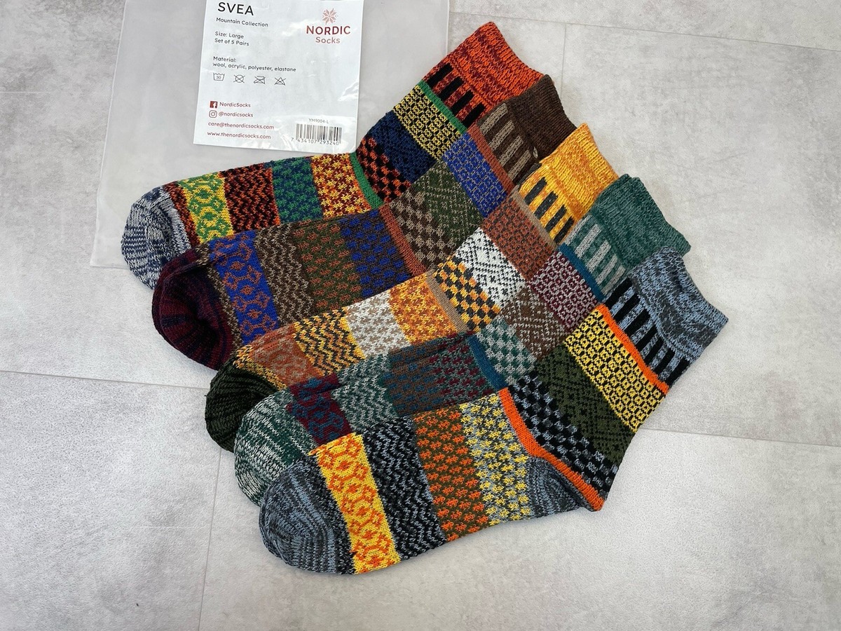 Nordic Unisex Adults Wool Socks Size M Medium Set Of SVEA BRAND NEW