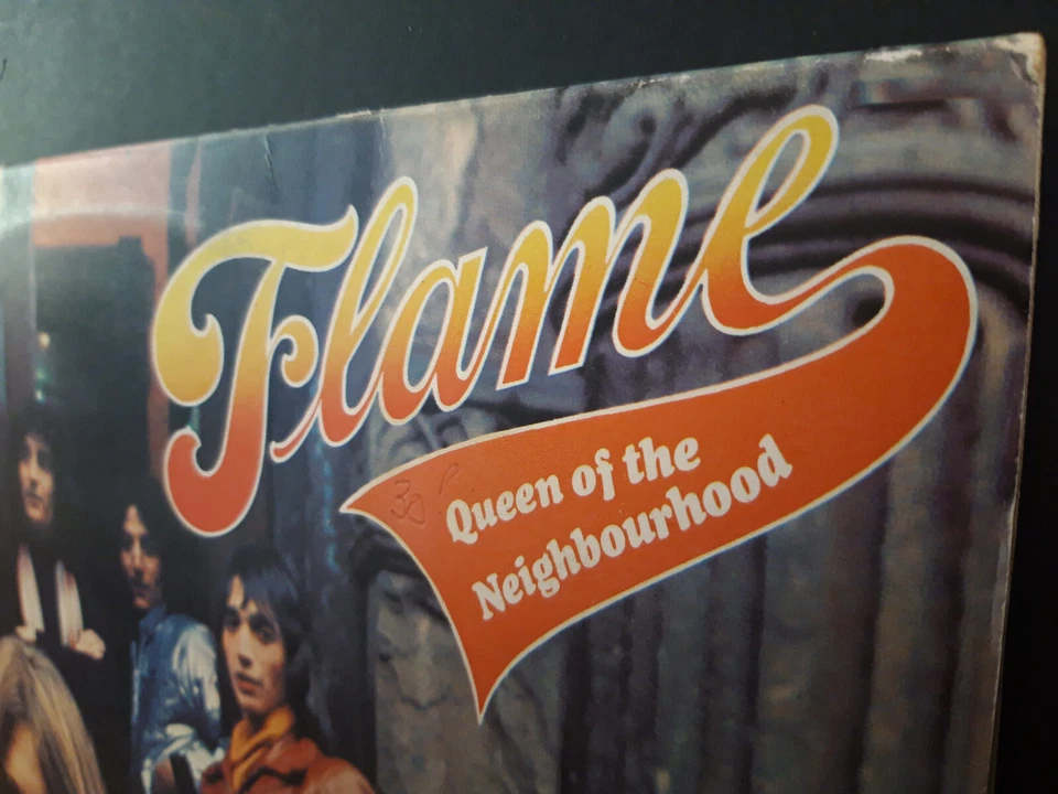 FLAME Queen Of The Neighbourhood LP 1977 UK 1st Brooklyn band Hard Rock Foto 2 de 4