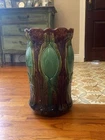Weller McCoy Majolica Umbrella Stand Vintage Art Pottery Ceramic Lily Pad