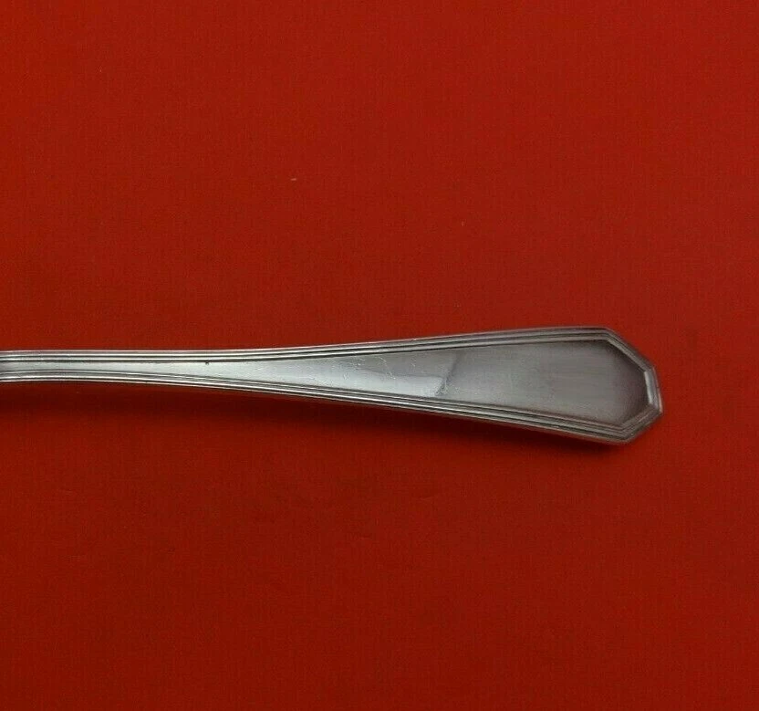 Cuchara sopera gumbo de plata esterlina Queen Anne Plain de Dominick and Haff 6 3/4" Foto 2 de 2