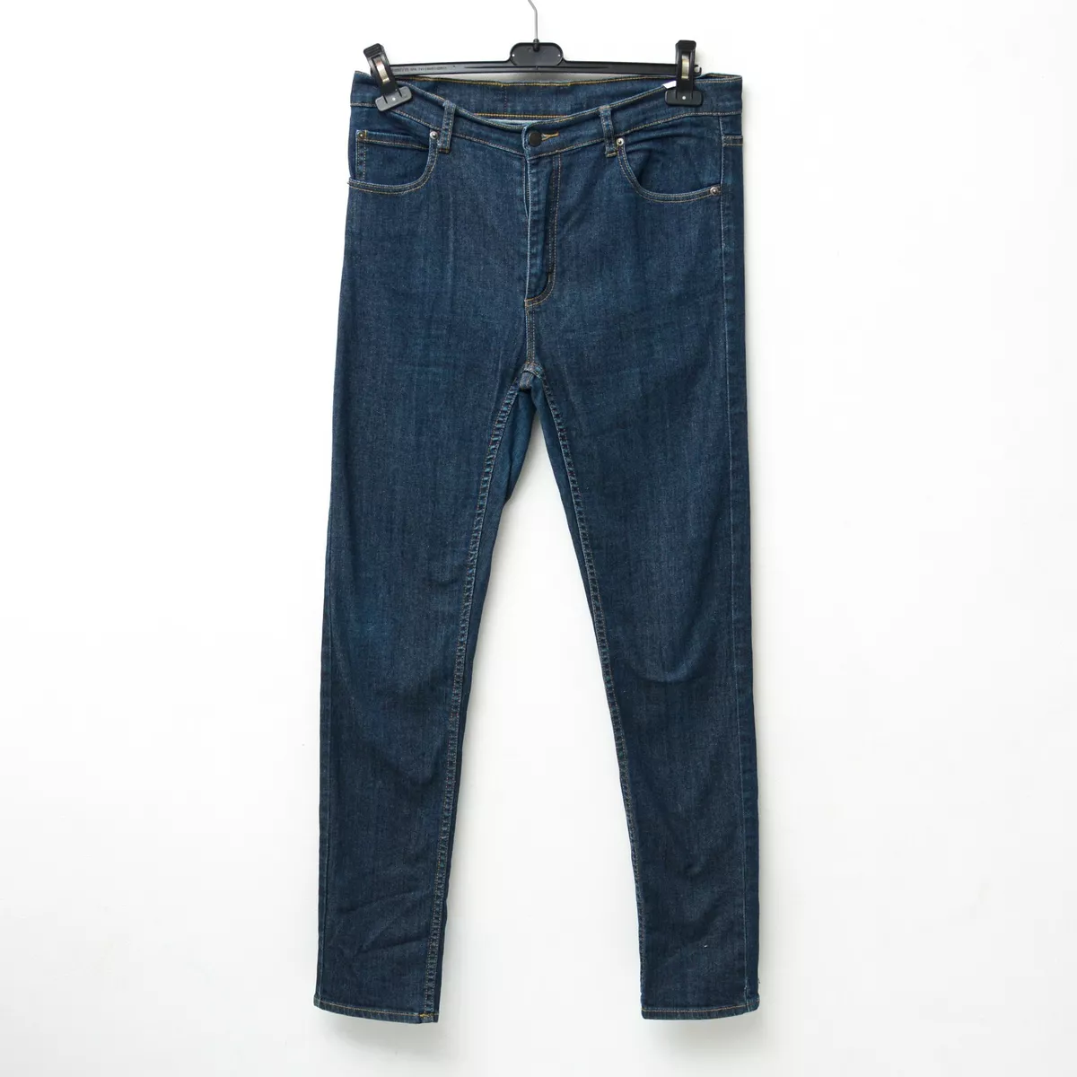 CHEAP MONDAY Second Skin B Rinse Men's W33 L32 Jeans Denim Pants Navy Blue Slim