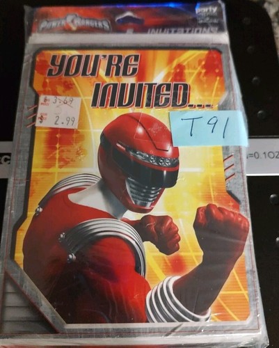 Party Express Power Rangers 16 Invitations Hallmark New + Sealed Two 8 Packs - Picture 12 of 13