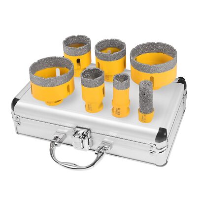 25-75mm Diamond Drill Bits 7Pcs Hole Saw Cut For Tile Glass Porcelain Granite