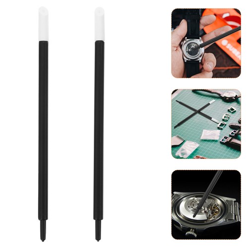 2 Pcs Dust Pen Cleaning Stick Watch Repairing Accessory Watchmaker Tool Tools