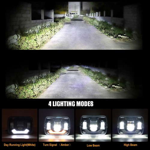 5x7" 7x6" For Toyota Pickup 1982-1995 Truck 4Runner LED Headlight Hi-Lo Beam DRL - Bild 4 von 14