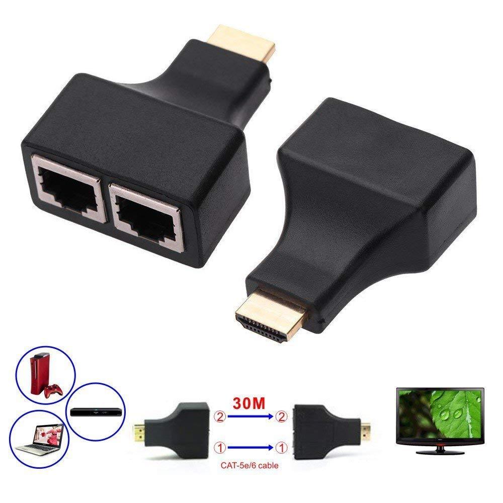 Extender 4K 1080P Da Hdmi A Rj45 Su Lan Cat 5E/6 2 Adattatore Ethernet Di