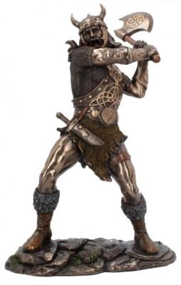 Berserker Bronzestatue 28 cm