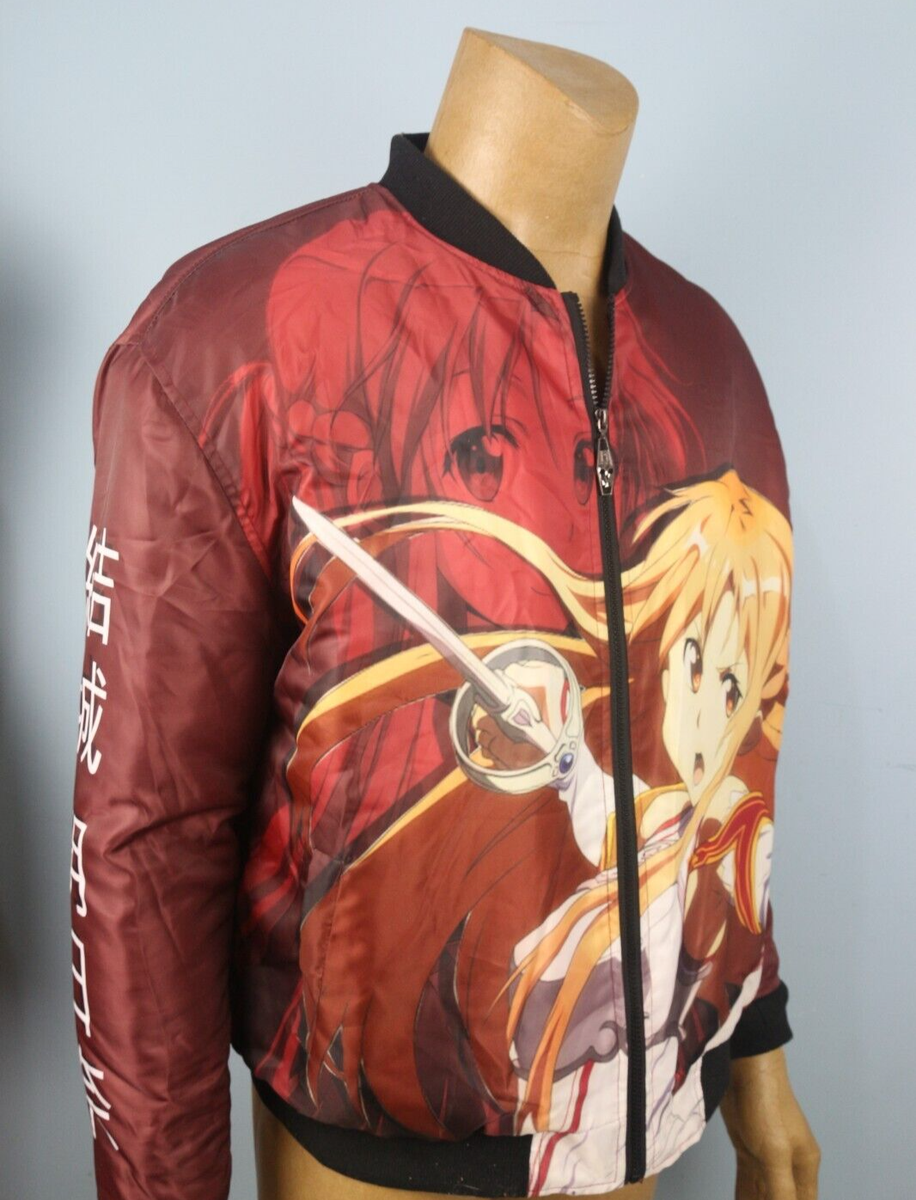 Yuuki Asuna Japanese Anime Bomber Jacket, Large