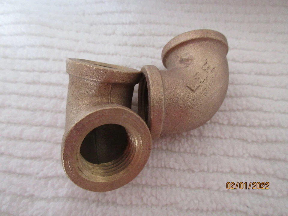  Red Brass.. 90° Elbow  1/2 " F x 1/2 " F .. NPT ..Class 125 lb ..USA.. 2pk - Image 4 of 4