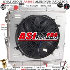 4Row Radiator+Shroud+Relay for 1988-97 Toyota Hilux LN106 107 111 2.8L 4cyl MT