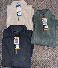 Banana Republic Waffle Quarter Zip Pullover, Tan GREEN BLACK 1799236 (VARIOUS)