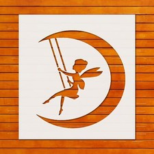 Swinging Fairy Reusable Stencil Template, Stencil Template Reusable, Wall Art, D