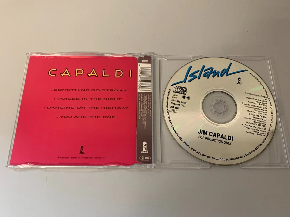 Jim Capaldi – Something So Strong - 4 Track Promo CD Sampler © 1988 - Bild 2 von 2