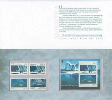 MINT 1990 AAT ANTARCTICA JOINT ISSUE WITH USSR   STAMP PACK INC AUST + RUSSIAN