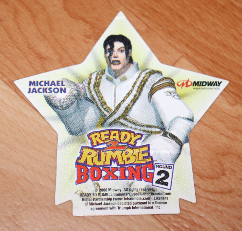 Ready Rumble Boxing: Round Michael Jackson Dreamcast N64 Vintage Sticker