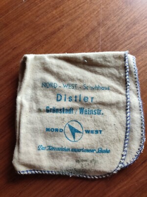 Vintage Schuhhaus Distler Grünstadt Weinstraße Putztuch Rarität 70er