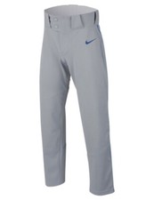 Nike Vapor Select Baseball Pants Gray Royal Blue Piping BQ6443-054 Boys X-Small
