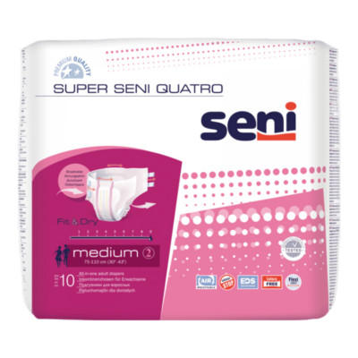 Super Seni QUATRO Inkontinenzwindeln Inkontinenzhosen Windeln 10 Stk Größe S-XL