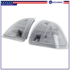 For Dodge Ram 1500 2500 3500 Amber LED Side Mirror Turn Signal Lights Clear Lens
