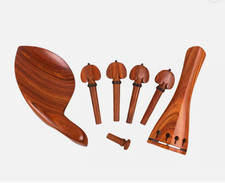 1 juego de clavija de violín de palo de rosa reposabrazos cordal pasador final violín accesorios
