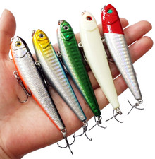 5PCS Fishing Lure Pencil Crankbait 10g/3.35in Hard Artificial Wobblers Swimbait