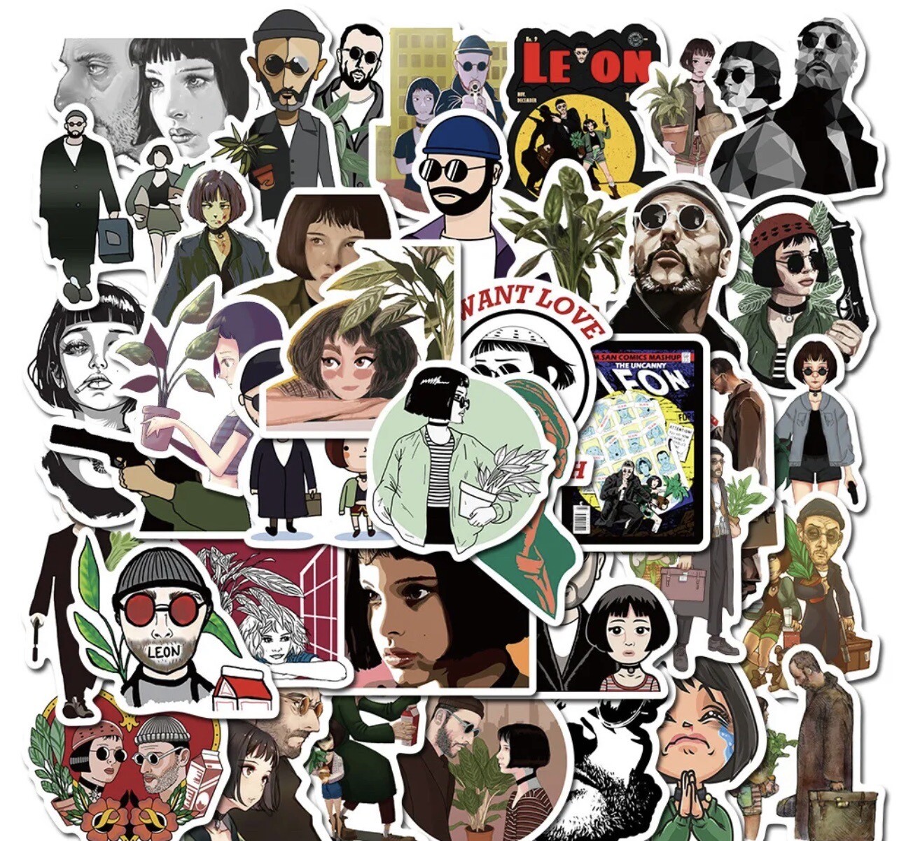 50 PCS Léon The Professional Movie Stickers Car Yeti Decals Laptop Free ...
