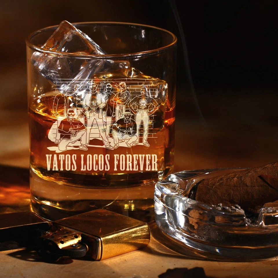 Vaso de whisky Blood In Blood Out Vatos Locos, vaso inspirado en Blood In Blood Out Foto 2 de 3