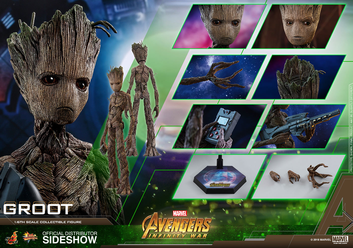 hot toys rocket and groot infinity war
