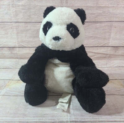 Ikea Kramig Plush Panda Bear Stuffed Animal Toy Soft Black White 11''
